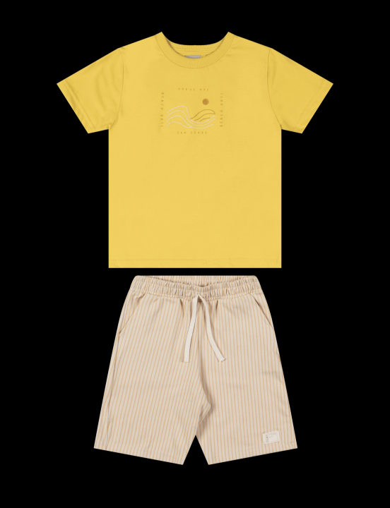 Conjunto Remera y Short diseño Rayas