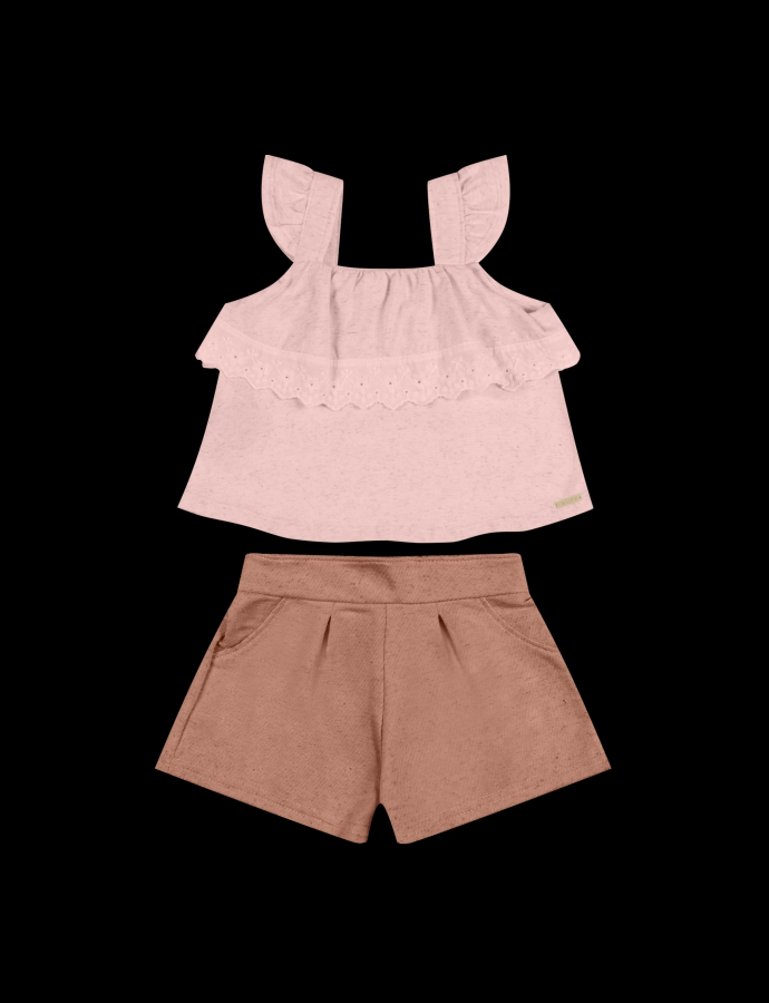 Conjunto Blusa y Short para Niña
