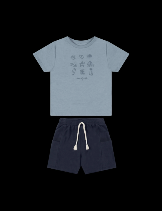 Conjunto Remera y Short diseño Pĺaya