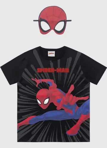 Remera Spiderman con máscara