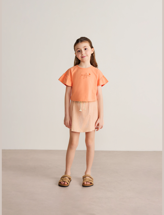 Conjunto Blusa y Short Pollera diseño Rayas